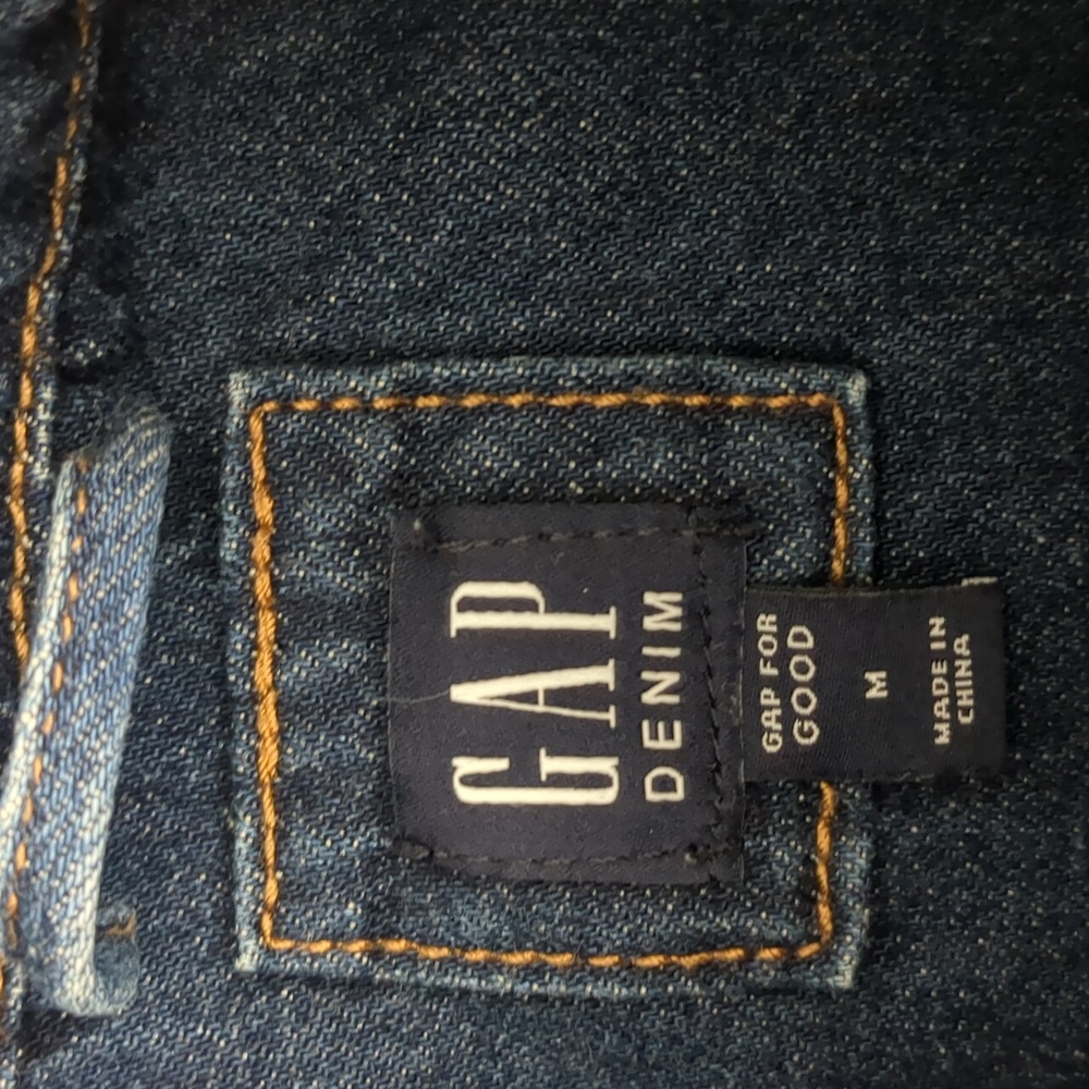 Gap Jean Jacket With Snap On Button Sz M - Picture 9 of 11